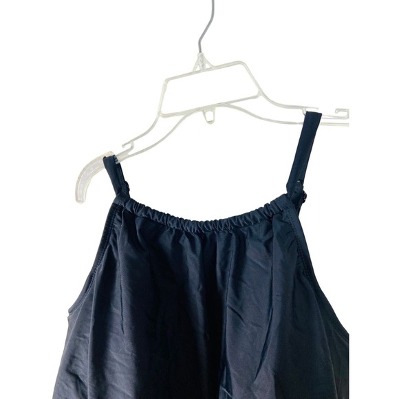 Swim by Cacique Womens Plus Tassel Tankini Swim Top Swimwear Black Size 20 - Picture 3 of 7
